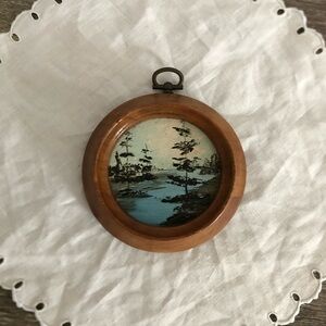 Vtg Original Framed Miniature Oil Painting